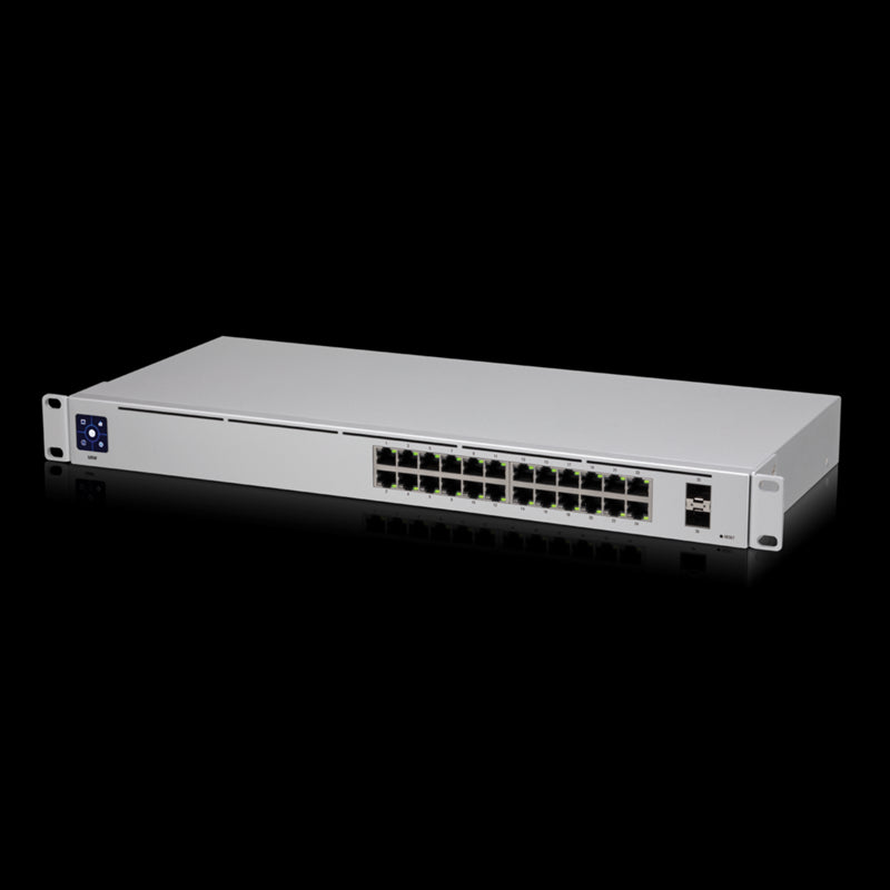 Ubiquiti UniFi 24 port Managed Gigabit Switch - 24x Gigabit Ethernet Ports, with 2xSFP - Touch Display - Fanless - GEN2, Ubiquiti UniFi 24 port Managed Gigabit Switch - 24x Gigabit Ethernet Ports, with 2xSFP - Touch Display - Fanless - GEN2,
